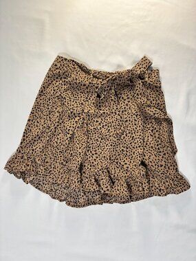 Mittoshop Leopard Print Ruffle Skort (Size S)